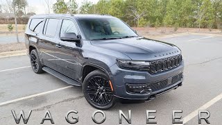 2023 Jeep Wagoneer L Carbide Point Of View Start Up Walkaround Test Drive and Review [upl. by Mackenie]