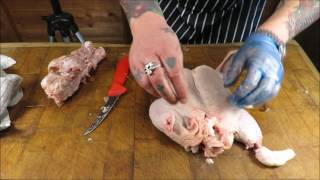 Deboning A Whole Chicken Without Cutting The SkinSRP [upl. by Ariahaj]