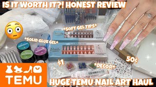 TRYING AFFORDABLE NAIL SUPPLIES FROM TEMU  HUGE NAIL ART HAUL WITH UNBEATABLE PRICES  GEL X NAILS [upl. by Myles]