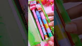 Back to school stationery shopping pencil viralvideo diy artcraft wafiyyafun youtube box [upl. by Raychel540]