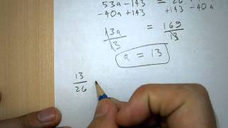 Solving MultiStep Equations with Fractions [upl. by Atnomed]