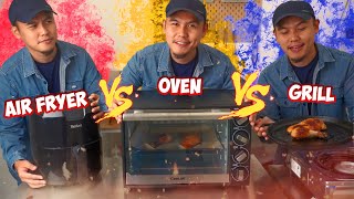 Cara Panggang Ayam Paling Sedap Air Fryer VS Oven VS Cast Iron Resepi Bonus Sweet Potato Fries [upl. by Aniled911]