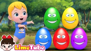 Learn Color Surprise Egg amp Baby Shark  Nursery Rhymes amp Kids Songs  Kindergarten  LimeAndToys [upl. by Mona]