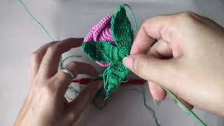 Crochet rose sepal tutorial beginner friendly [upl. by Thirion]