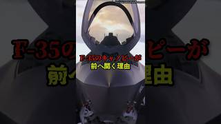 F35のキャノピーが前へ開く理由 雑学 戦闘機 [upl. by Armilla]