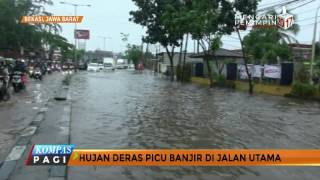 Hujan Deras Jalan Utama Bekasi Terendam Banjir [upl. by Livia]