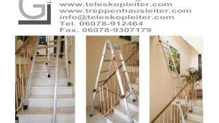 Treppenleiter Teleskopleiter Leiter für Treppen verstellbare Treppenleiter wwwteleskopleitercom [upl. by Durrell]