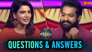 ✓ Evaru Meelo Koteeswarulu Samantha Full Episode 14 OCT 2021 EMKSAMANTHAFULLEPISODE jrntr EMK [upl. by Raman135]