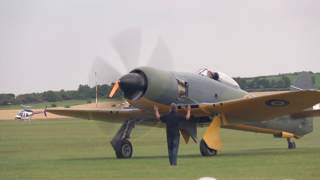 Bearcat and Fury II  Duxford Flying Legends 2017 [upl. by Amada864]