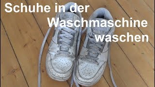 Kann man Turnschuhe in der Waschmaschine waschen Schuhe in Waschmaschine waschen [upl. by Jovia563]