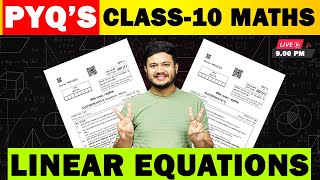 Ch 3 Pair of Linear Equations in two Variables Previous Year Questions  Class 10 Maths [upl. by Rhody29]