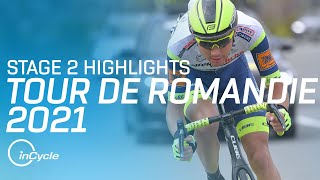 Tour de Romandie 2021  Stage 2 Highlights  inCycle [upl. by Ailehs]