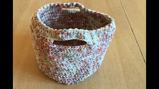 Tuto panier sac au crochet spécial gaucher [upl. by Viridi]