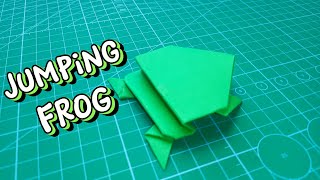 How To Make a Paper Frog  Origami Jumping Frog Tutorial paperfrog origami [upl. by Irot376]