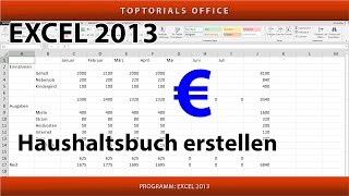 Haushaltsbuch erstellen Excel [upl. by Erda756]