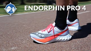 Saucony Endorphin Pro 4 Shoe Review  New PWRRUN HG foam addition new underfoot feel [upl. by Suivatco]