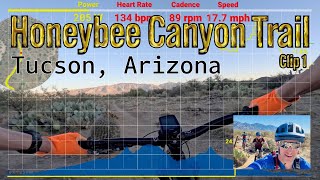 Clip 1  Honeybee Canyon Mountain Bike Loop  Mountain Biking Tucson Arizona  Telemetry Overlay [upl. by Ilellan231]