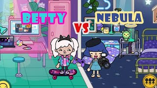 Sfida di arredamento su Toca Life World  💻 Betty Vs Nebula ⭐️ [upl. by Pearl]