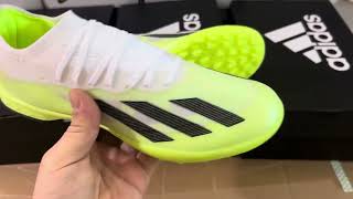 Adidas X Crazyfast1 TF Artificial Turf Soccer Shoes  GreenWhiteBlack [upl. by Acila]