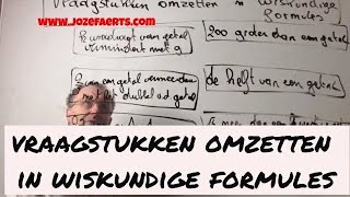 432 vraagstukken omzetten in wiskundige formules  met elektronische oefeningen [upl. by Etka175]