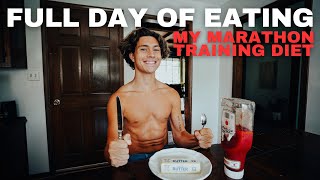 FULL DAY OF EATING  My Marathon Training Diet [upl. by Bevus]