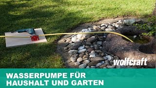 BohrmaschinenPumpe mit Kunststoffgehäuse Ideal für Haus und Garten  wolfcraft [upl. by Couchman]