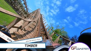 TIMBER  WALIBI Rhône Alpes  POV  2024  GFcoaster [upl. by Lundin409]