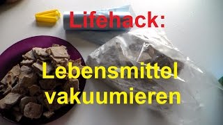 Lifehack Vakuumbeutel herstellen Vakuumverpacken Lebensmittel vakuumieren Vakuum [upl. by Okoy]