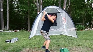 ゴルフ自宅練習用ネットでスイング練習 Tommy Armour golf practice net review [upl. by Laurentia]