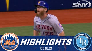 Patrick Mazeika’s first career HR overshadowed by 71 loss to Tampa Bay  MetsRays Highlights  SNY [upl. by Noram539]