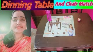 Unboxing dining table with Chair  4 seater dining table reenamaurya5573 [upl. by Madelyn]