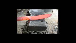 Forging an integral hunter Full video on my channel page forged blacksmith [upl. by Nywled564]