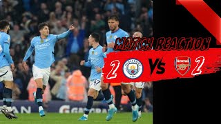 ARSENAL BOTTLE IT LATE  Man City 22 Arsenal [upl. by Aizat8]