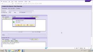 SAP MM Create Info record for a material with PO Text and test the same by creating a PO [upl. by Ranice592]