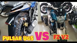 New Pulsar 150 UG5 Twin Disk VS 2018 FZ V2 150 Duel Disk Whitch Is Best Compare With All Features [upl. by Eniamrehc]