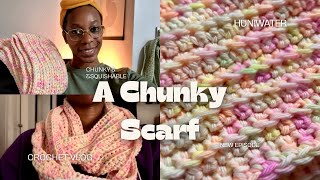 Crocheting a Soft Squishy Chunky Scarf [upl. by Cleopatre263]