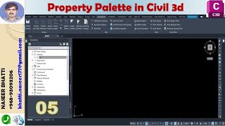 Properties Palette in Civil 3d Introduction5 [upl. by Lleze]