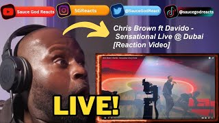 Chris Brown ft Davido  Sensational Live  Dubai  REACTION [upl. by Nyliret300]