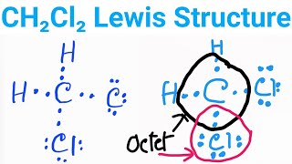 CH2Cl2 Lewis Structure Lewis Dot Structure for CH2Cl2 Dichloro Methane Lewis Structure [upl. by Atnoid]