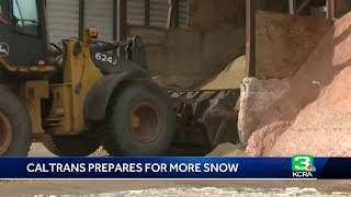 Caltrans prepares Sierra roads for yet another storm [upl. by Atimed]