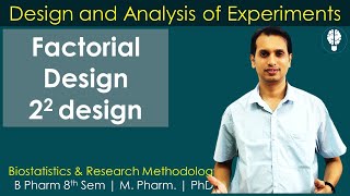 Factorial Design  22 Factorial Design  Design of Experiments  Research Methodology [upl. by Lamont]