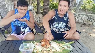 LECHON MANOK ft BAMI daplin sa dagat mga ka berks pwerte lamia 🤤😋👌 [upl. by Senskell942]