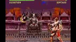 Mortal Kombat II Beat Kintaro and Shao Kahn Easily SNES [upl. by Denby687]