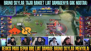 REAKSI SEPUH RRQ LIAT BRUNO SKYLAR SAKIT BANGET  RRQ VS BURMESE GHOULS GAME 1 [upl. by Ahsikram]