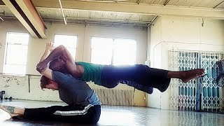 Acroyoga Montreal teachers Eugene amp Joey jamming it out on the Corecentric tip [upl. by Anaibib764]