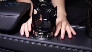 AUTOUTLET Car cup holder extender adjustable base [upl. by Anwahsed]