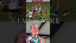 tilds sees her incredible mark for the first time 👀🛫 afl aflw football footy mark [upl. by Nonnad263]