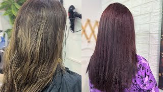 Stunning transformation from light to dark hair for Asian skin tone [upl. by Niawtna]