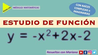 ESTUDIO de FUNCIÓN CUADRÁTICA con RAÍCES IMAGINARIAS y   xˆ2  2x  2 con uso de Geogebra [upl. by Nicholson431]