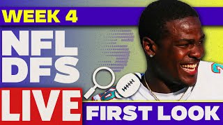 NFL DFS First Look Week 4 Picks  NFL DFS Strategy [upl. by Irreg]